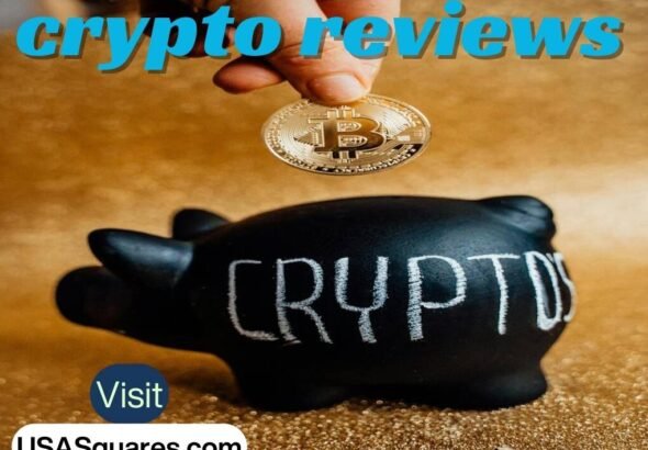 Crypto reviews featured on a piggy bank with a Bitcoin coin, showcasing insights from ecrypto1.com crypto reviews