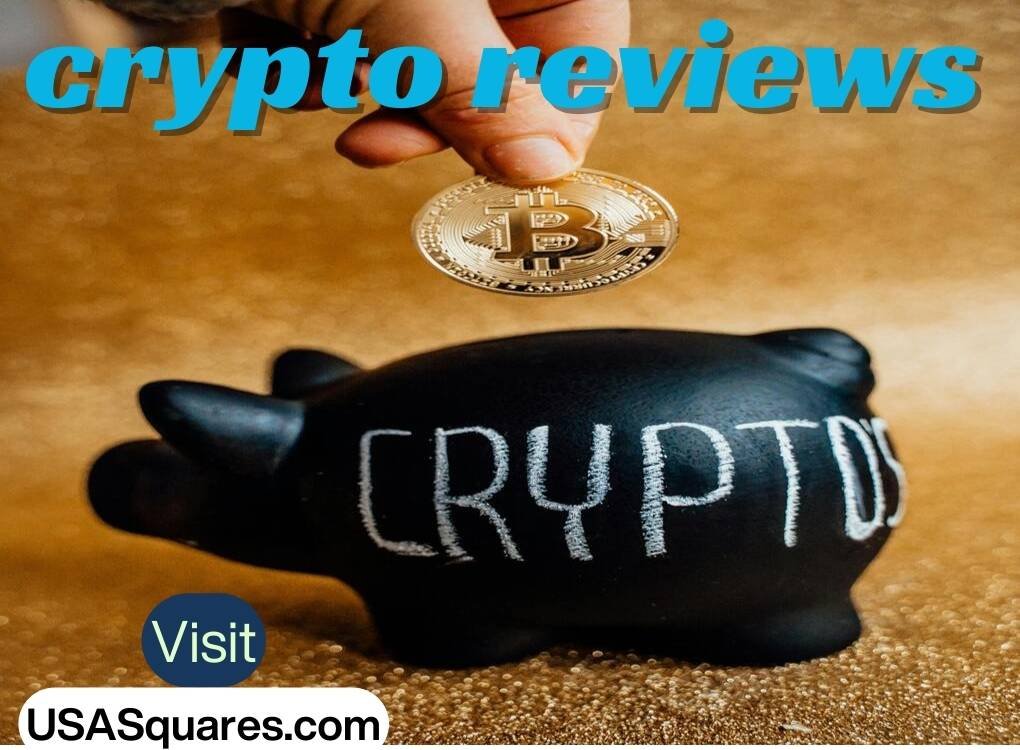 Crypto reviews featured on a piggy bank with a Bitcoin coin, showcasing insights from ecrypto1.com crypto reviews