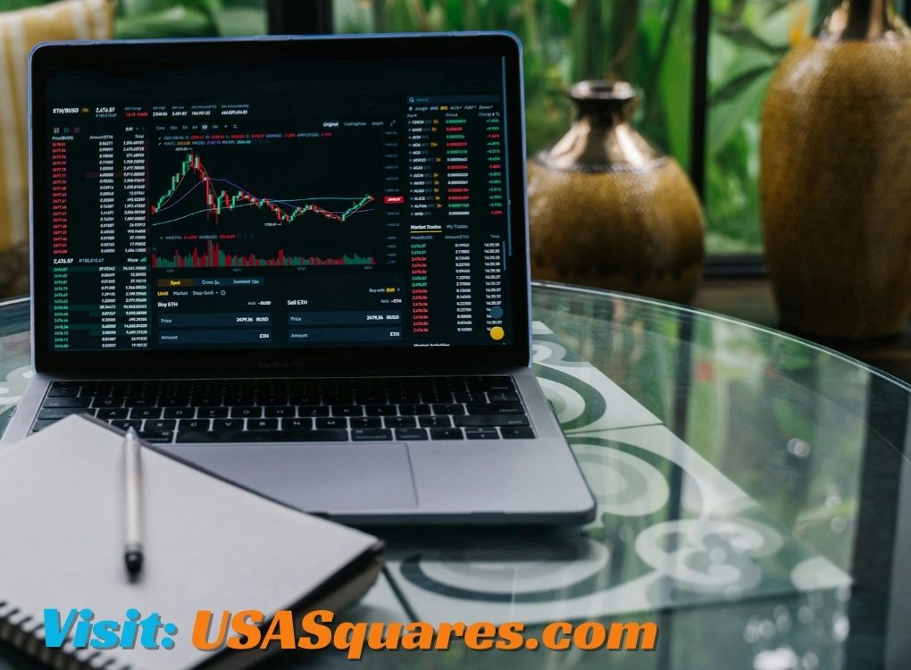 iCryptox.com machine learning trading dashboard on a laptop.