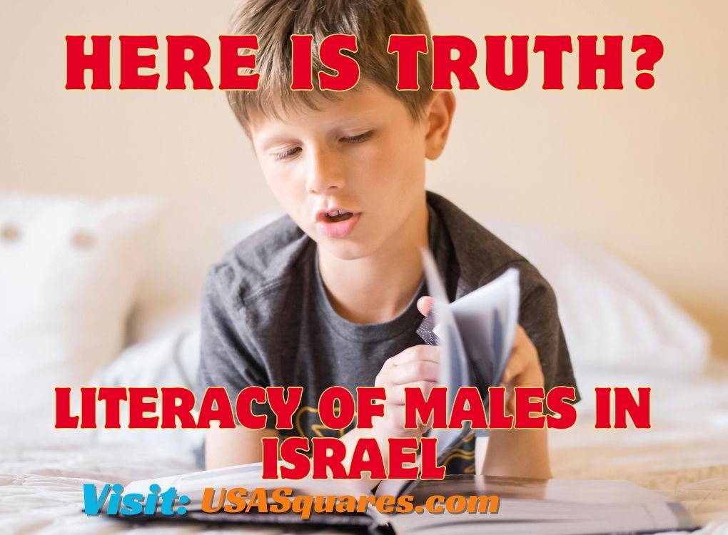 Boy reading a book, representing the literacy of males in Israel