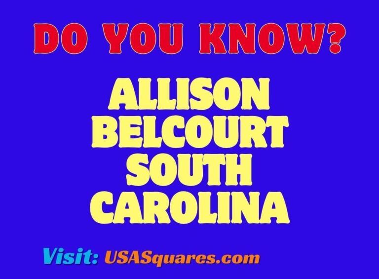 Allison Belcourt in South Carolina, focus keyword visible in the picture